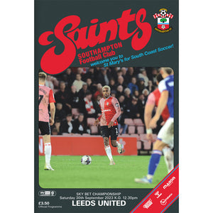 Southampton v Leeds United football programmes
