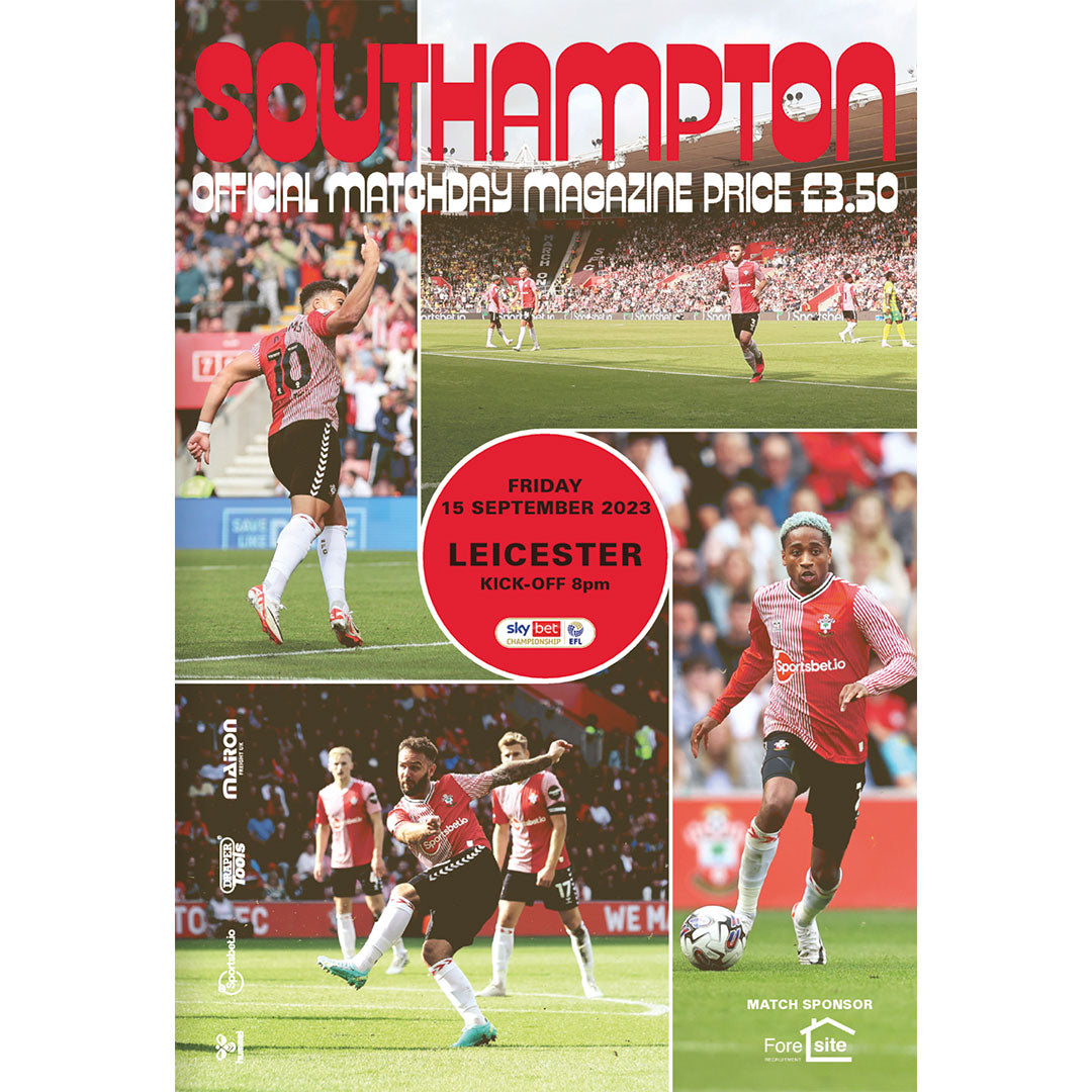 Southampton v Leicester City football programmes