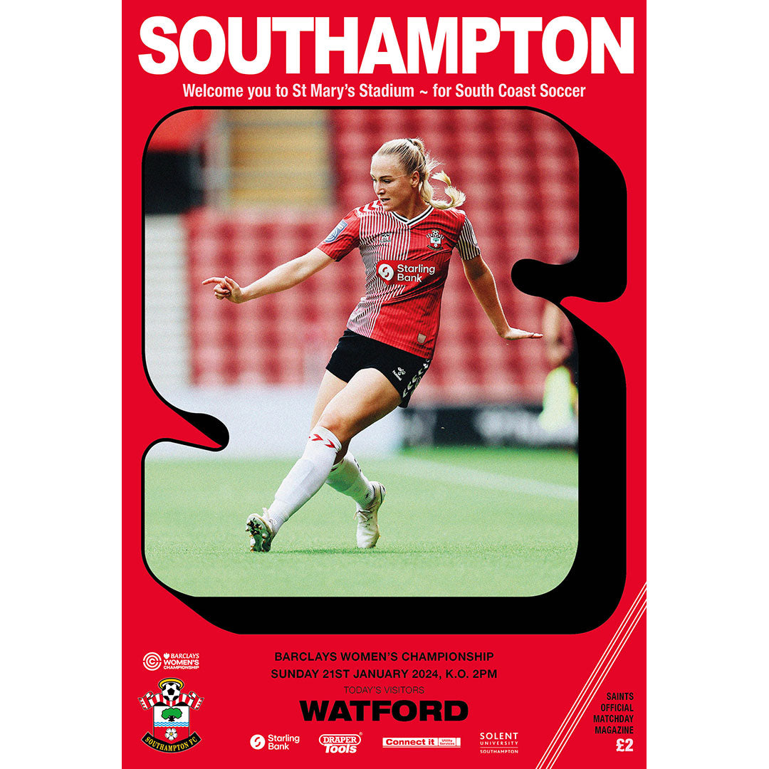 Southampton Women vs Watford Women football programmes
