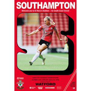 Southampton Women vs Watford Women football programmes