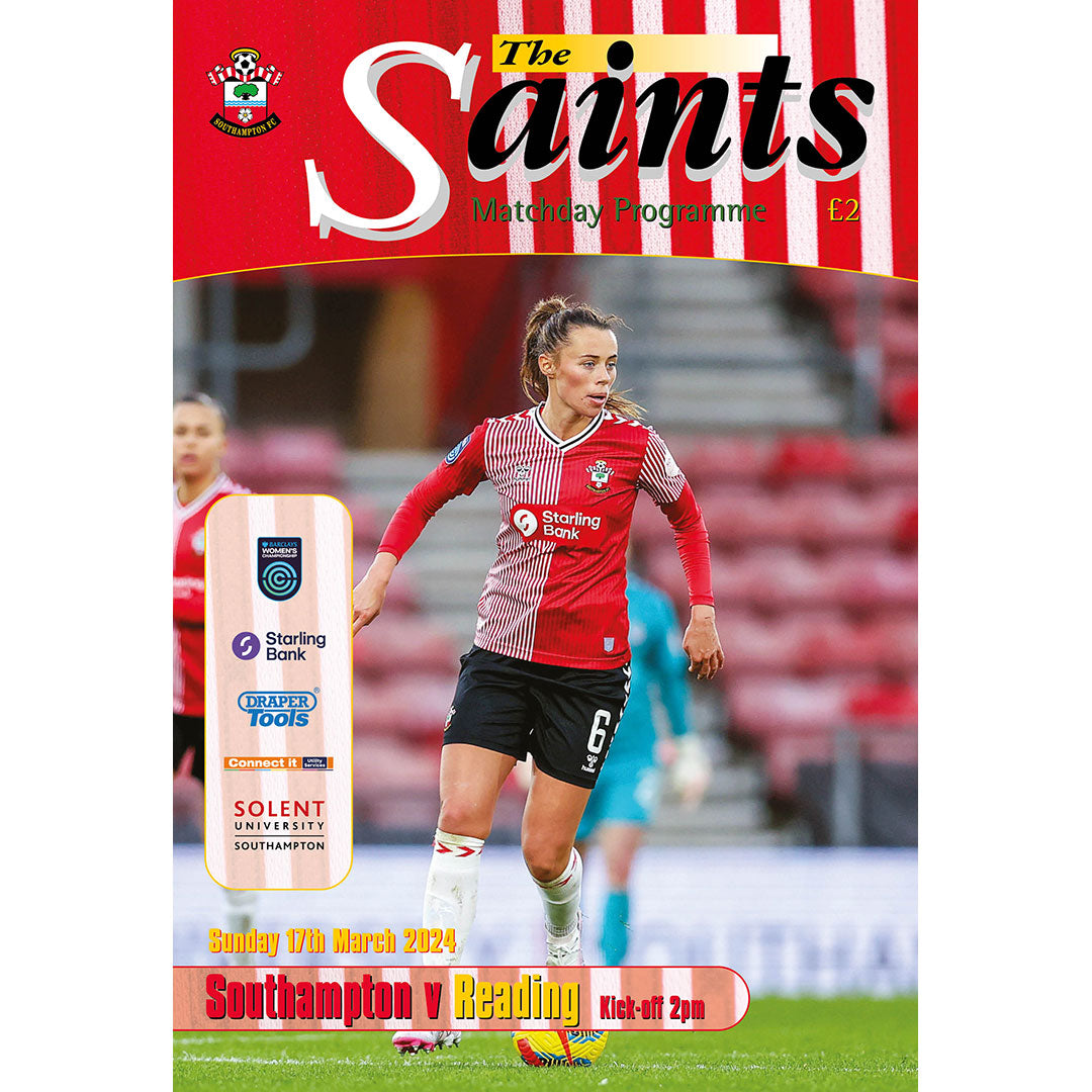 Southampton Women vs Reading Women football programmes