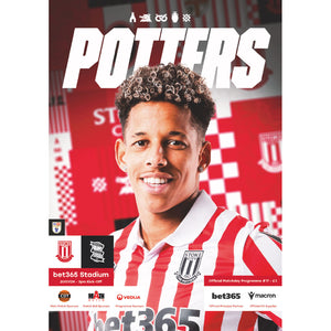 Stoke City vs Birmingham City football programmes