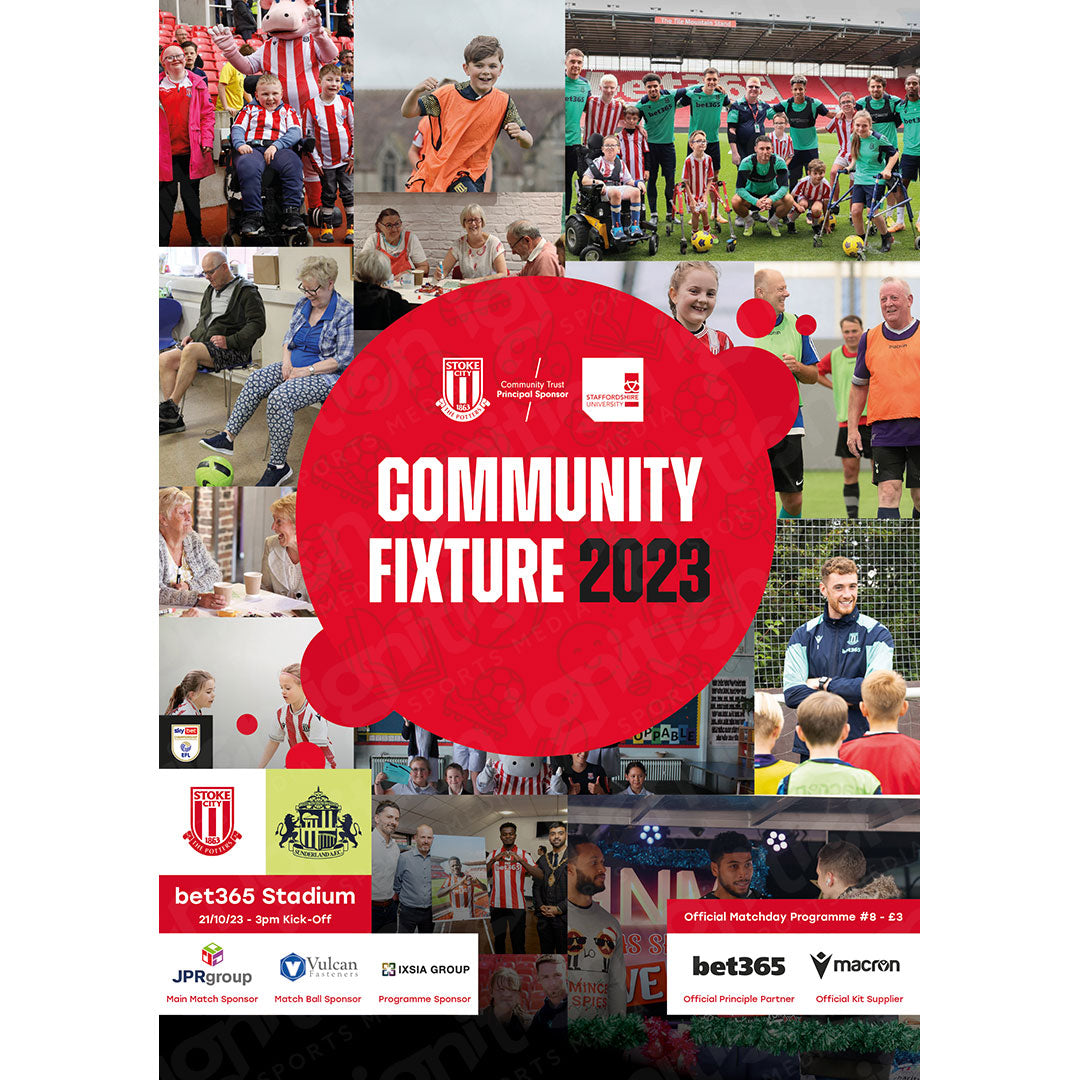 Stoke City vs Sunderland football programmes
