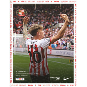 Sunderland v Cardiff City football programmes