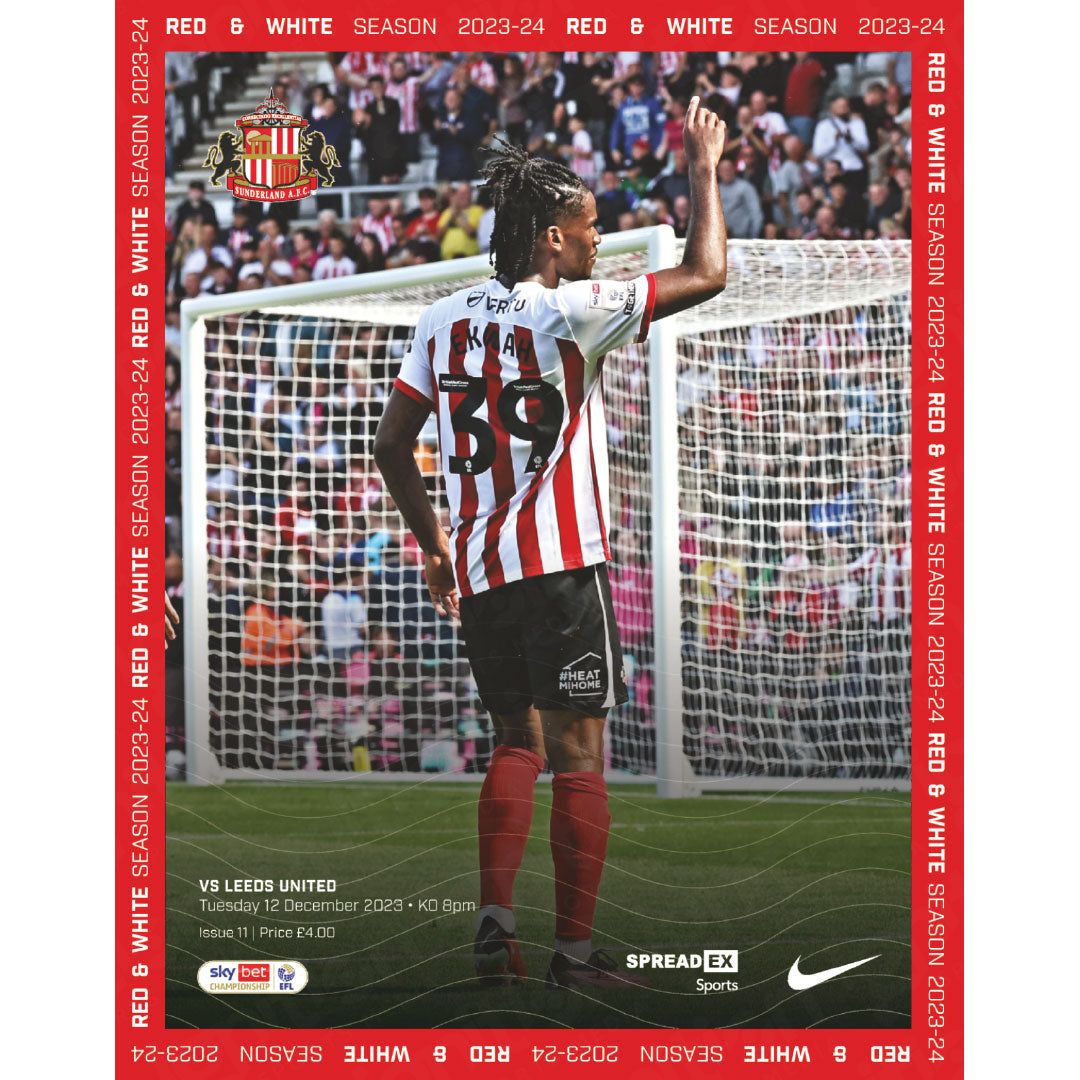 Sunderland v Leeds United football programmes