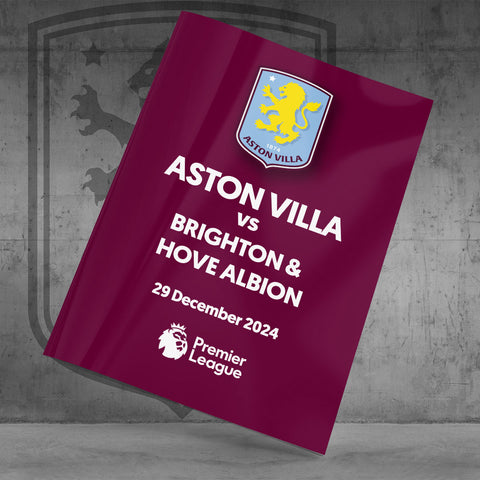 Aston Villa vs Brighton & Hove Albion football programmes