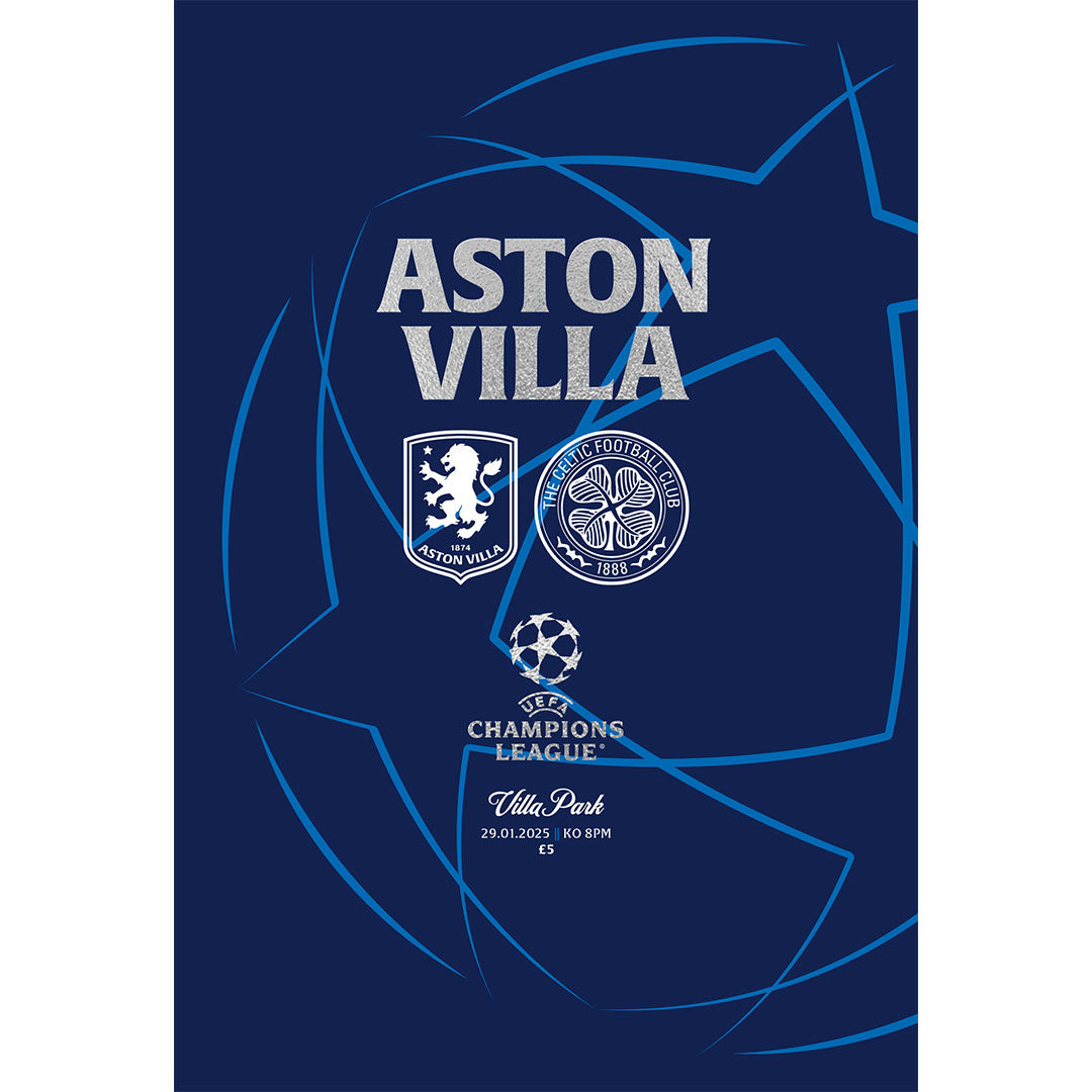 Aston Villa vs Celtic Football Programme
