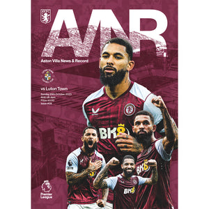 Aston Villa vs Luton Town football programmes