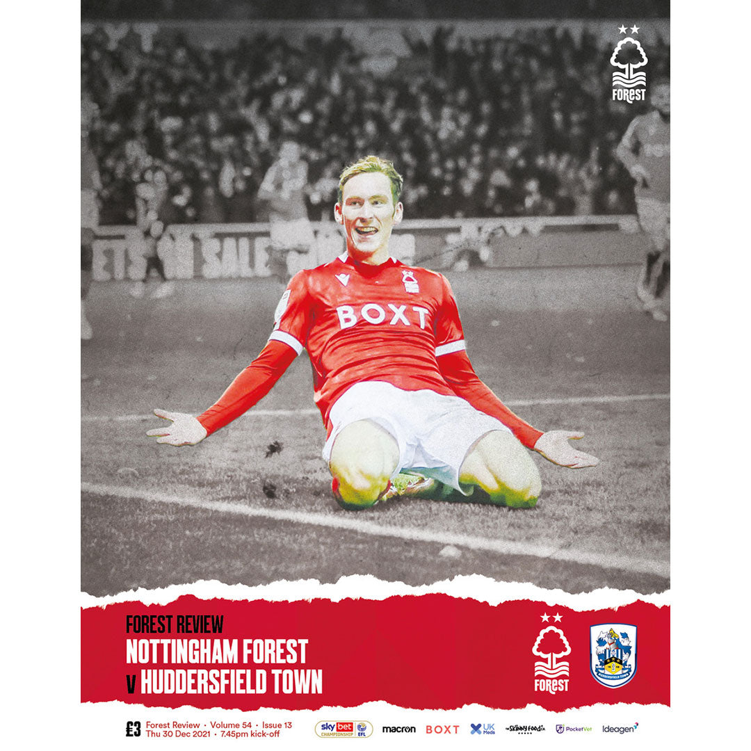 Nottingham Forest vs Huddersfield Town football programmes