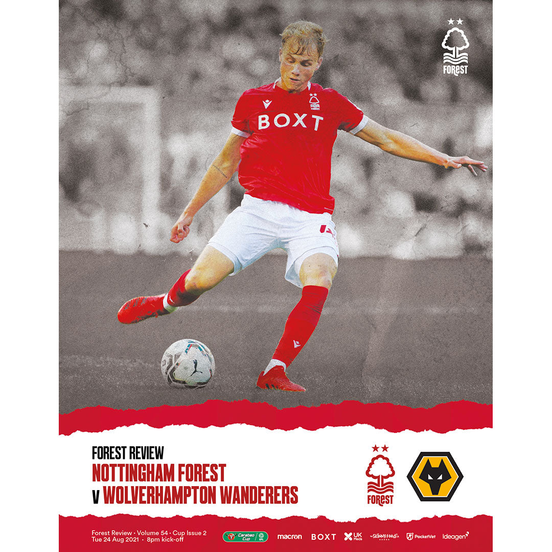 Nottingham Forest vs Wolves (League Cup) football prorammes