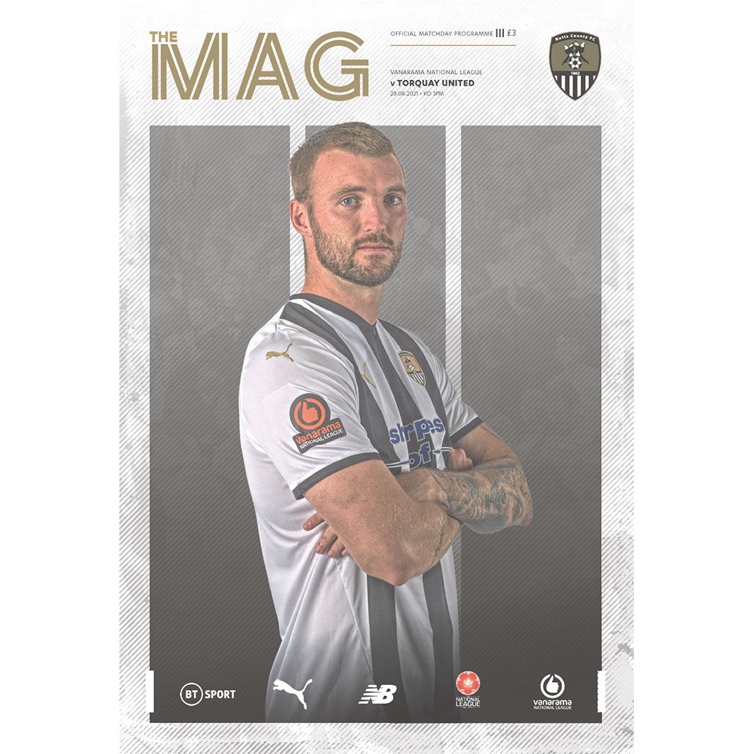 Notts County vs Torquay United football programmes