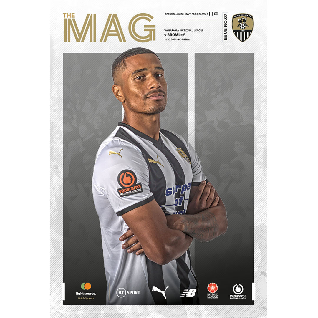 Notts County vs Bromley football programmes