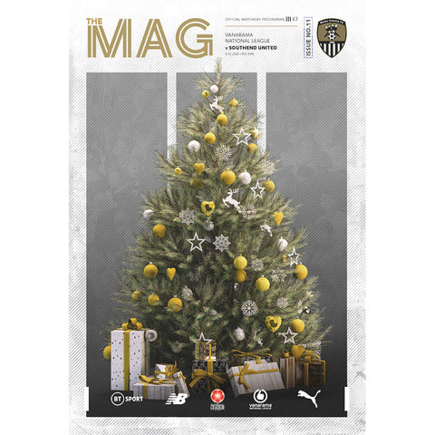 Notts County vs Southend United football programmes