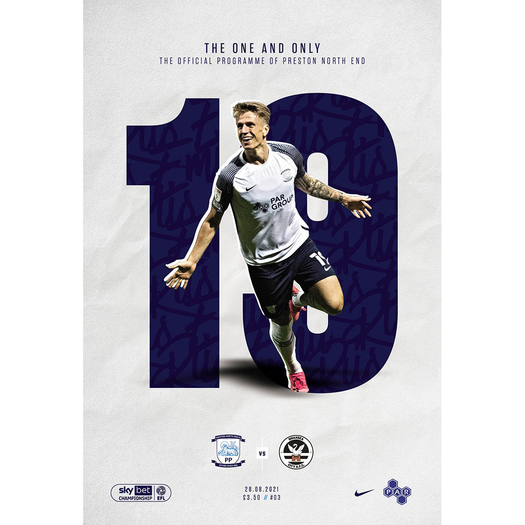 Preston North End vs Swansea City football programmes