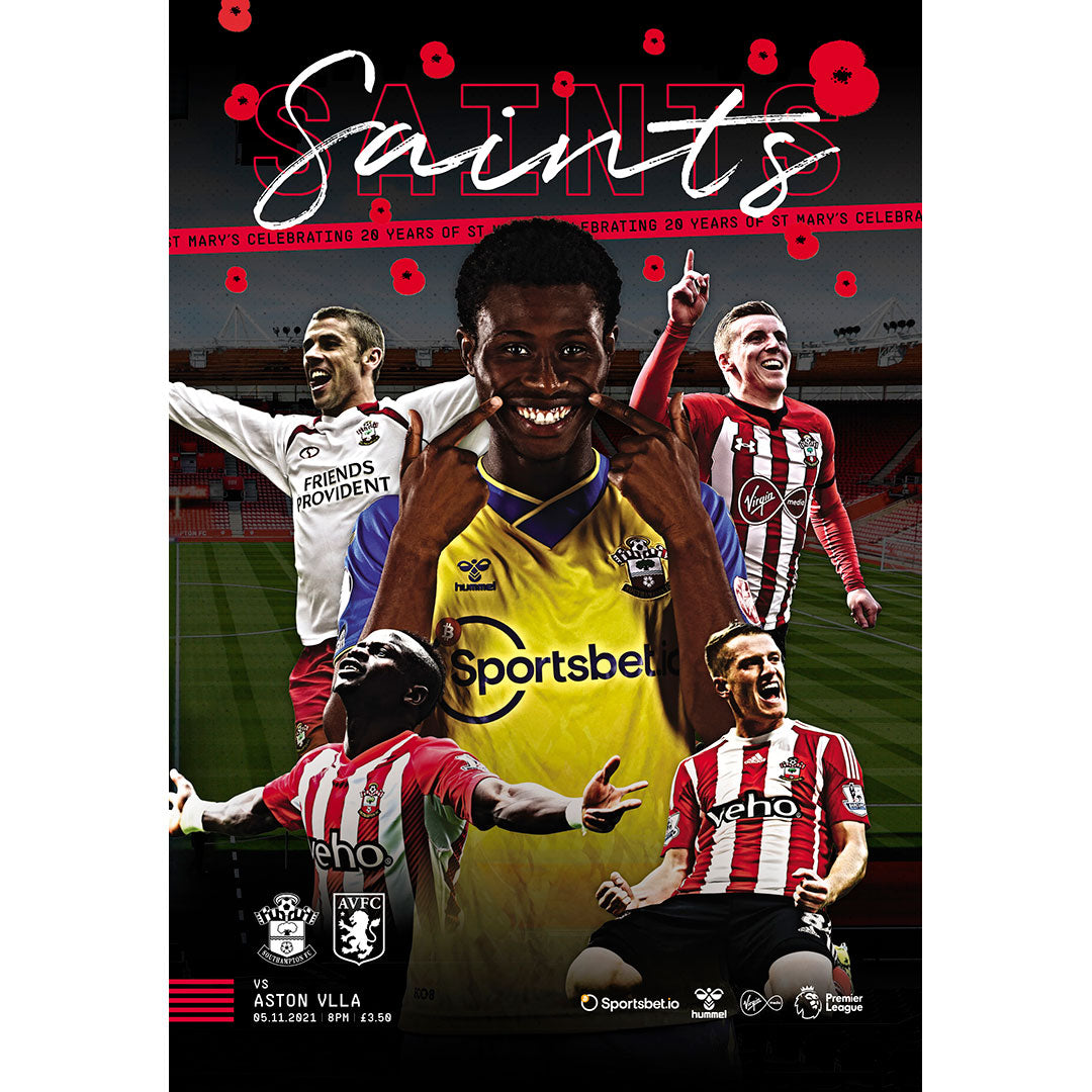 Southampton vs Aston Villa football programmes