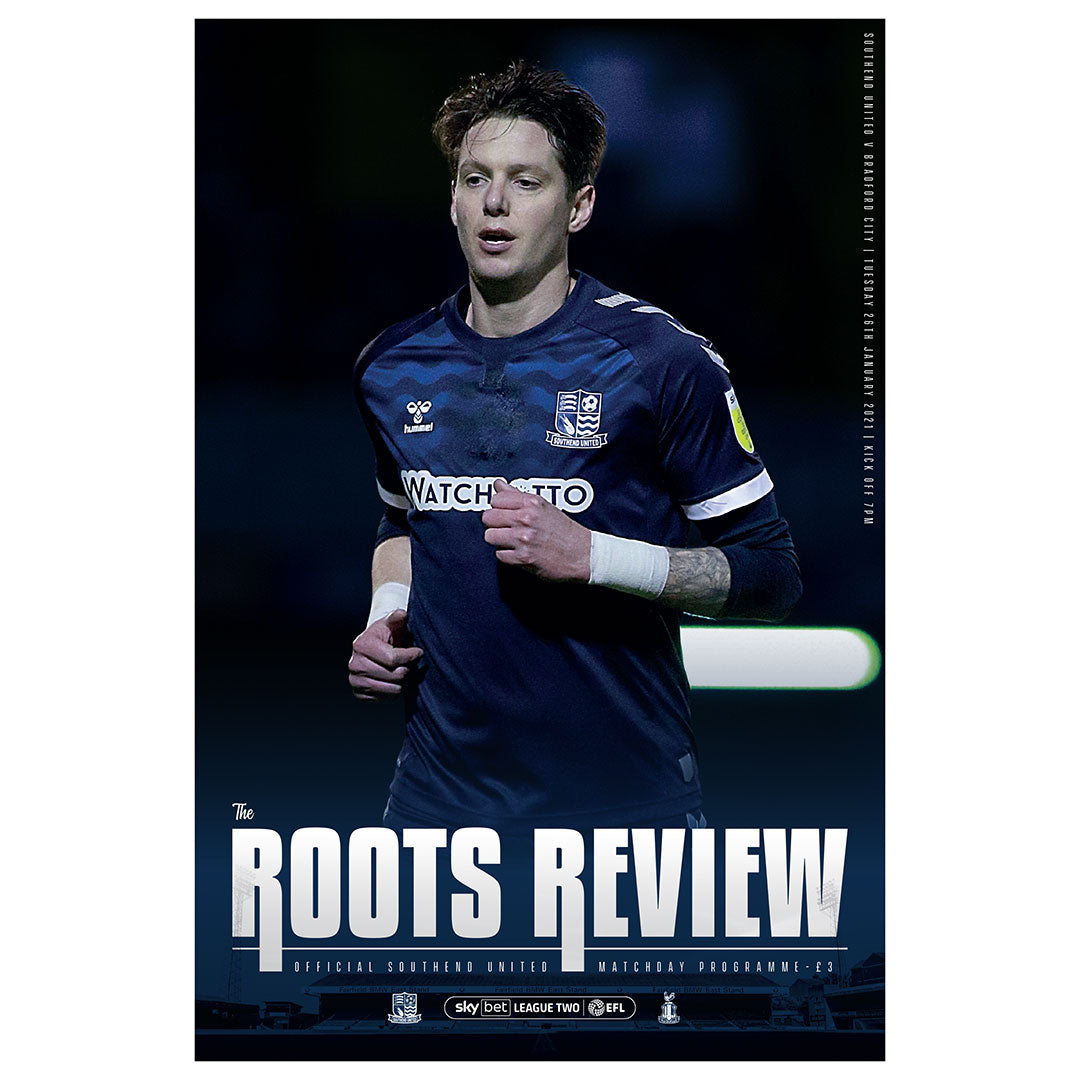 Southend United vs Bradford City football programmes