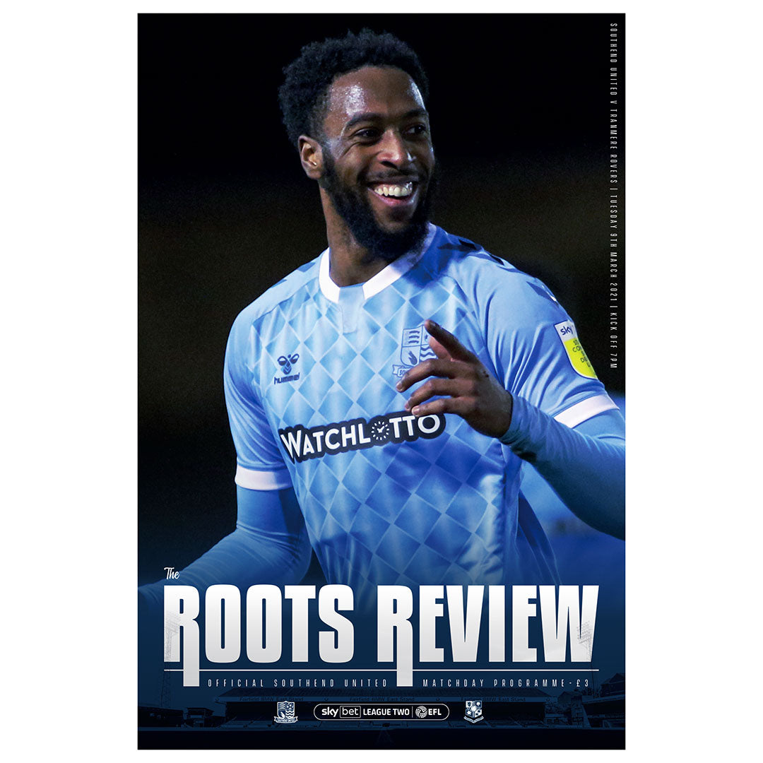 Southend United vs Tranmere Rovers football programmes