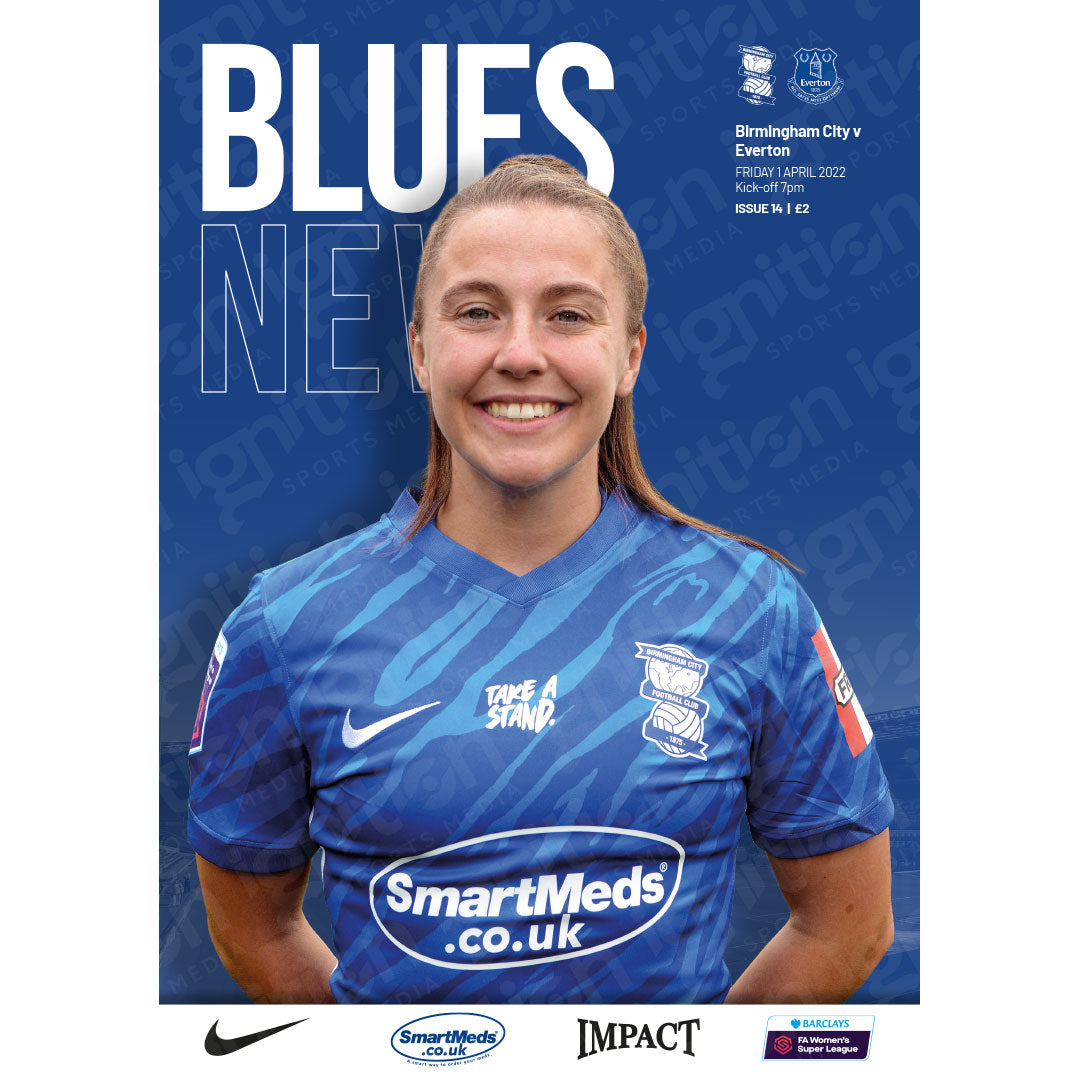 Birmingham City Women vs Everton Women football programmes