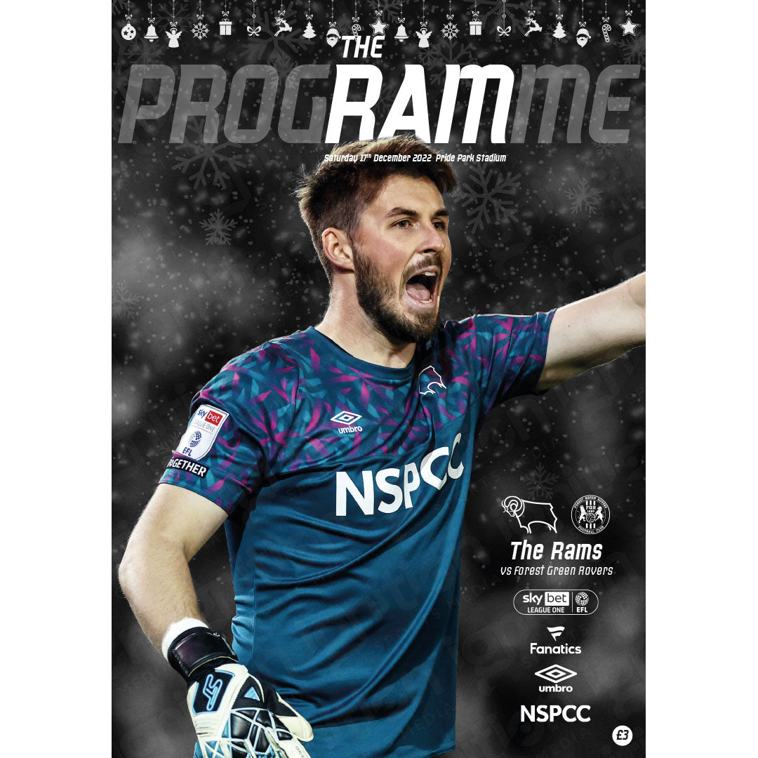 Derby County vs Forest Green Rovers football programmes