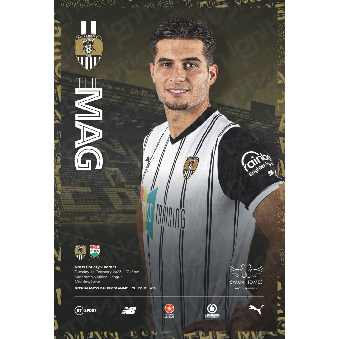 Notts County vs Barnet football programmes
