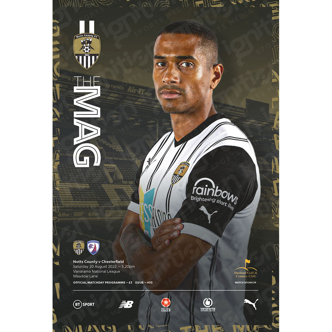 Notts County vs Chesterfield football programmes
