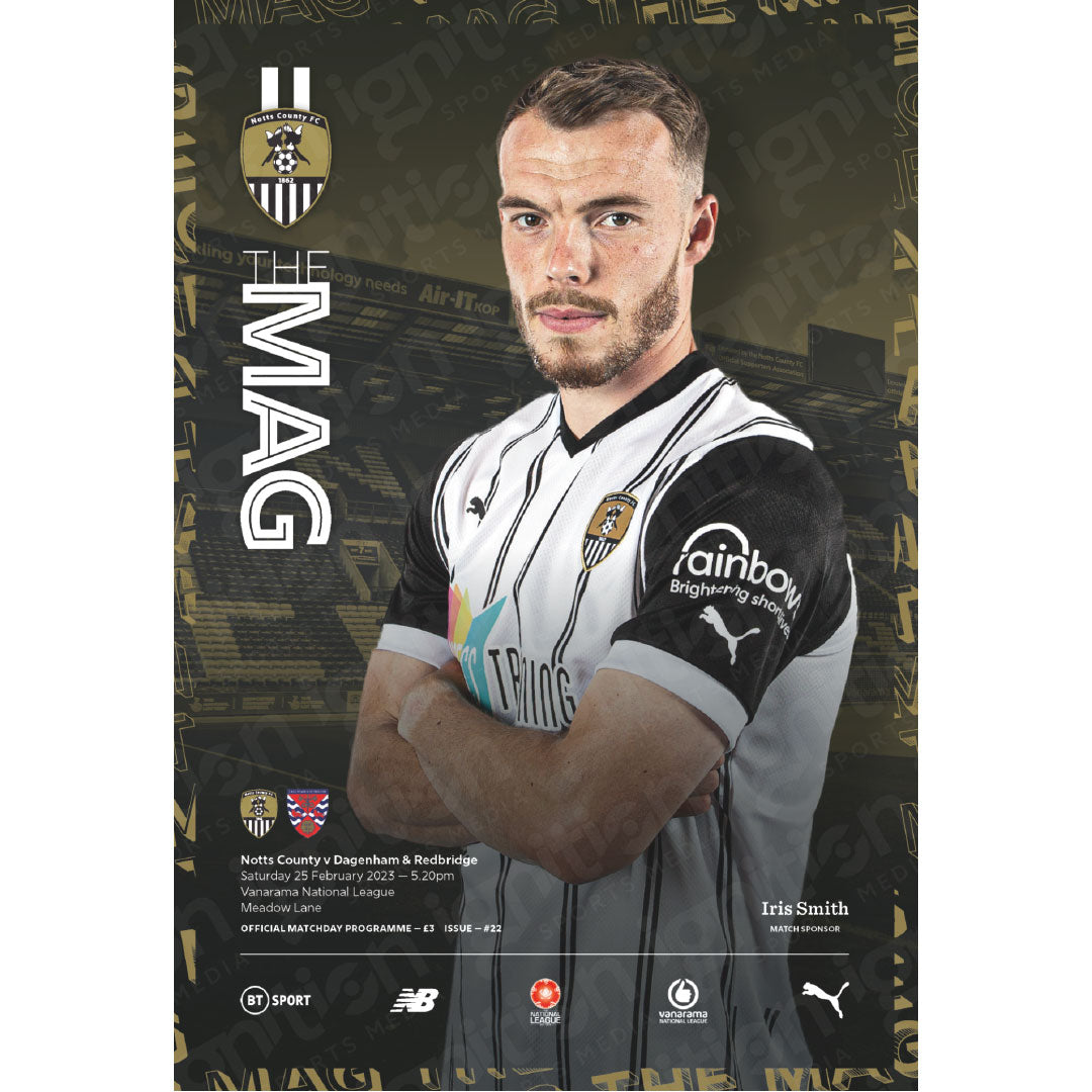 Notts County vs Dagenham & Redbridge football programmes