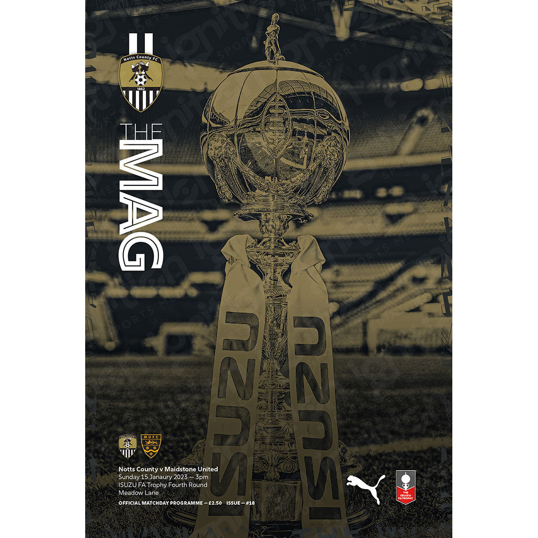 Notts County vs Maidstone United (FA Trophy) football programmes
