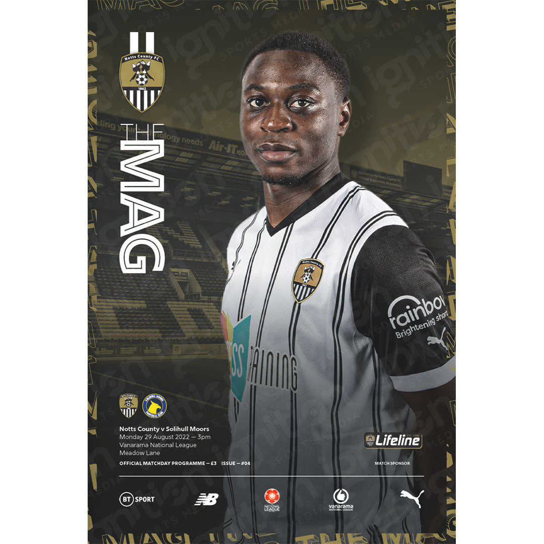 Notts County vs Solihull Moors football programmes