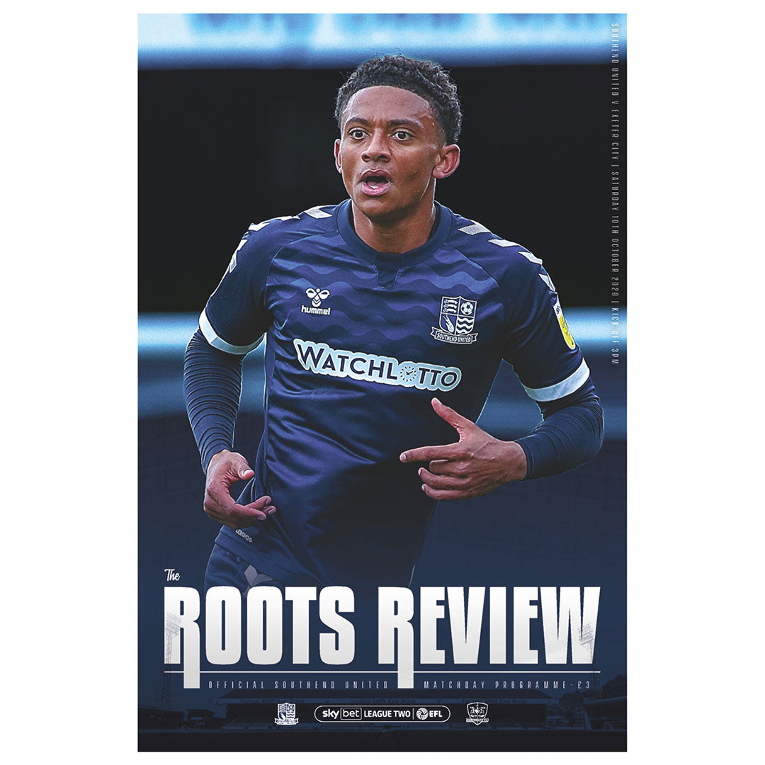 Southend United vs Exeter football programmes