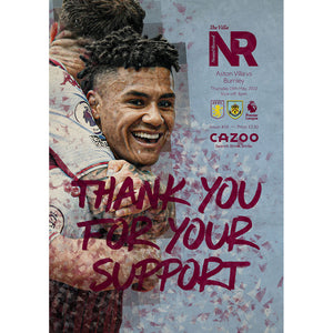 Aston Villa vs Burnley football programmes